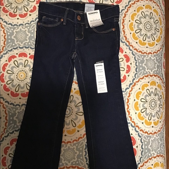 NWT Girls Sonoma Bootcut Jeans Size 4 - Picture 1 of 6